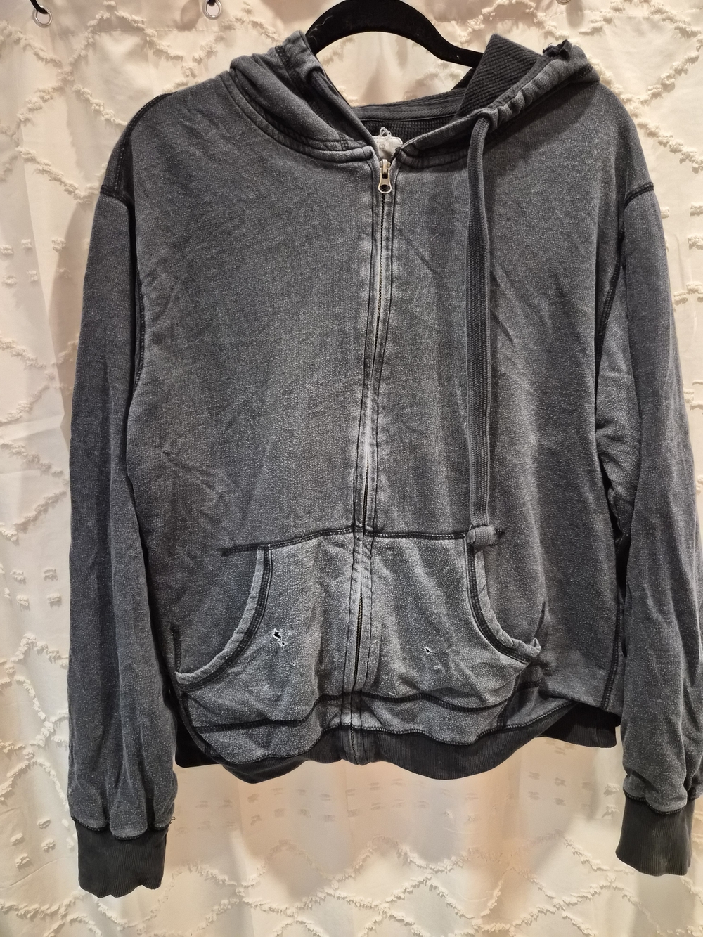 Charcoal Zip-Up Hoodie Jacket - Women's